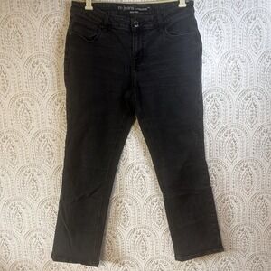 Maurices‎ Womens Mid Rise Black Skinny Jeans Size 14W Pockets Zip Button